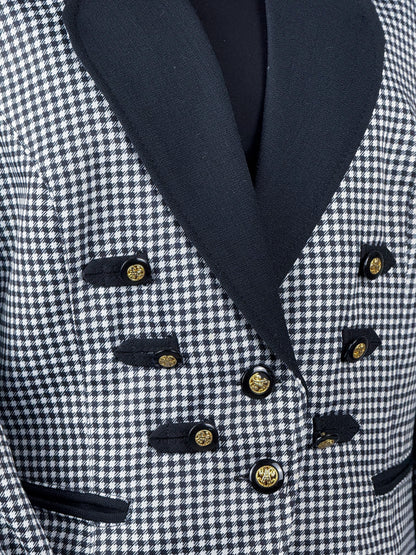 Blazer vintage a quadretti bianco e nero – anni ’80