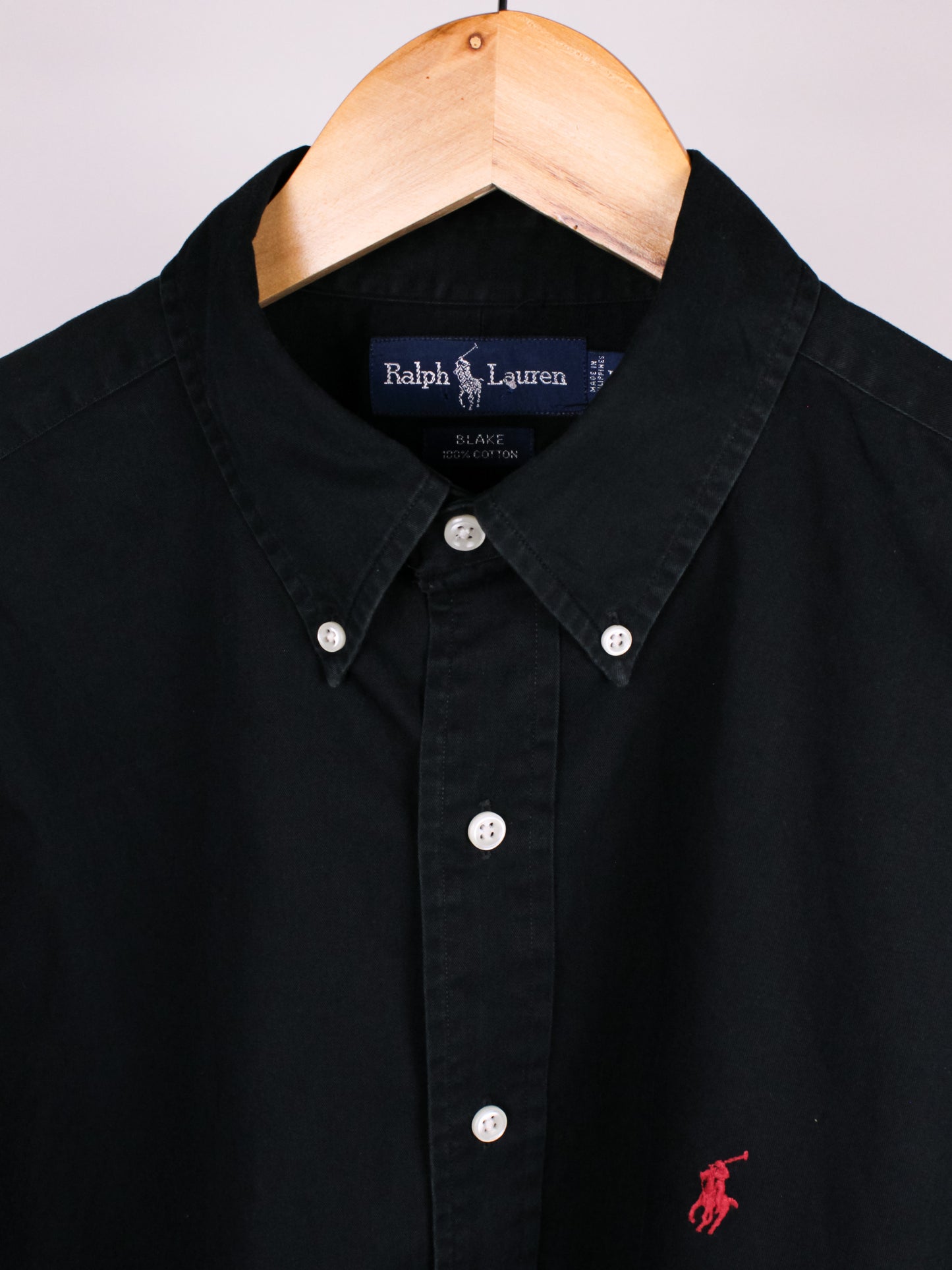 Camicia Vintage Ralph Lauren Blake Nera – Crop con Volant