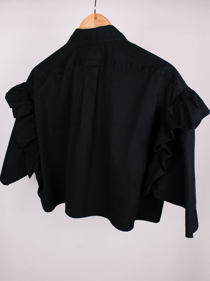 Camicia Vintage Ralph Lauren Blake Nera – Crop con Volant