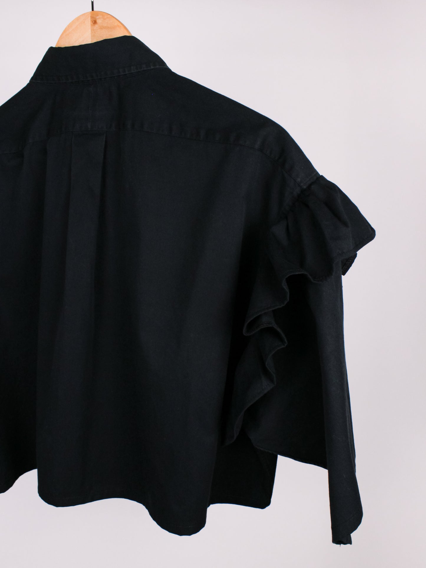 Camicia Vintage Ralph Lauren Blake Nera – Crop con Volant