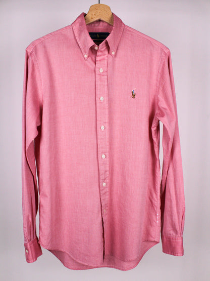 Camicia Ralph Lauren Chambray Oxford Rosa – Camicia Vintage Uomo
