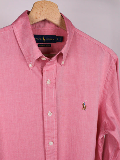 Camicia Ralph Lauren Chambray Oxford Rosa – Camicia Vintage Uomo
