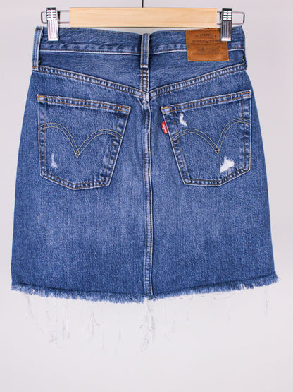 Gonna Levi's in Denim con Orlo Sfrangiato