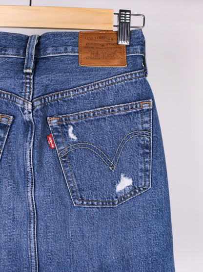 Gonna Levi's in Denim con Orlo Sfrangiato