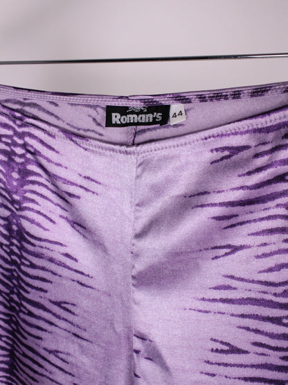 Pantaloni Vintage Roman's Flare Animalier Lilla – Taglia 44