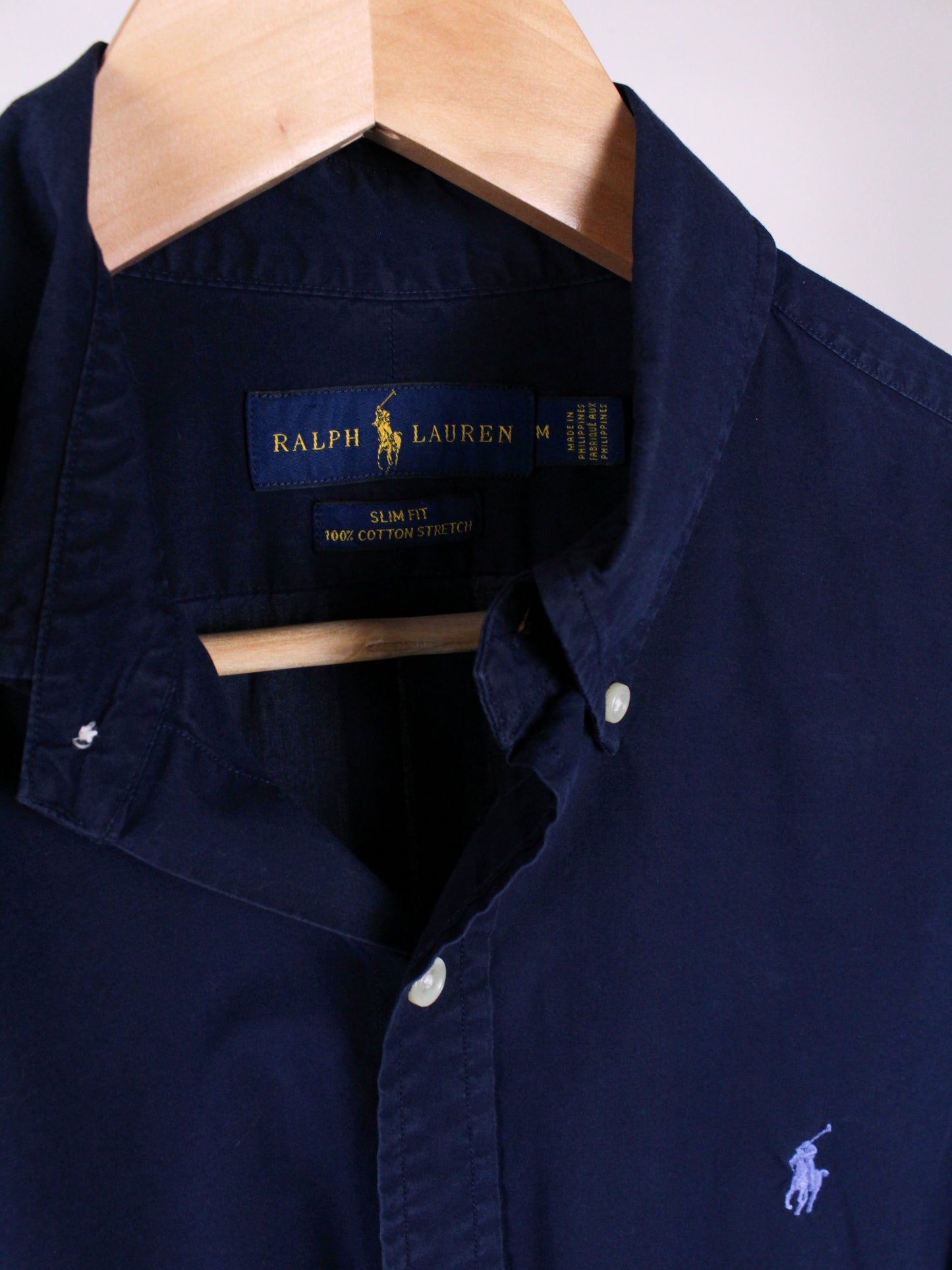 Ralph Lauren Camicia Vintage Slim Fit Blu Navy – Taglia M