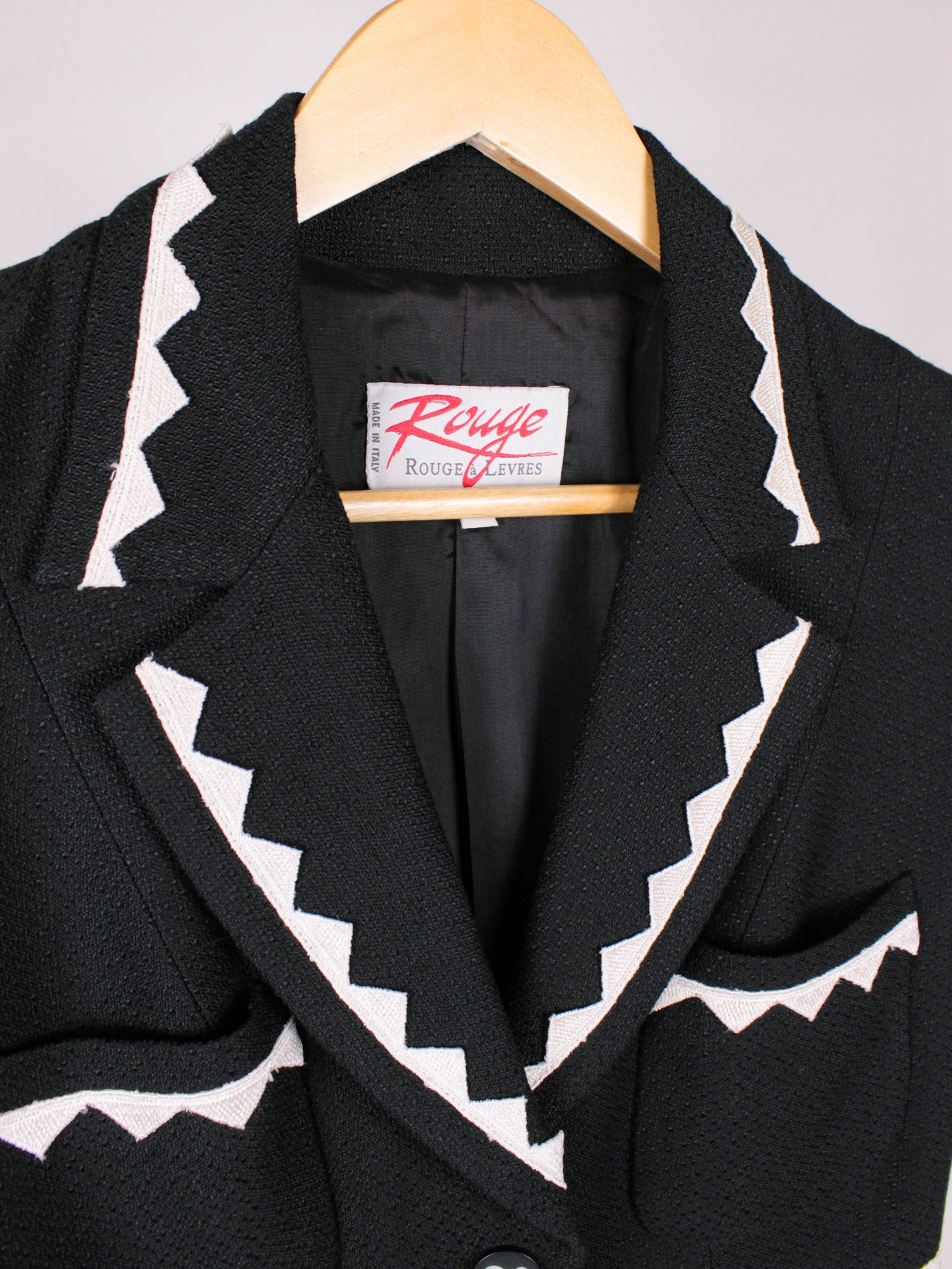 Blazer crop vintage Rouge a Lèvres Made in Italy