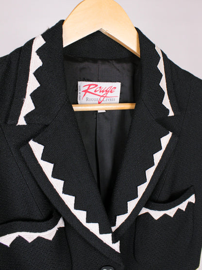 Blazer crop vintage Rouge a Lèvres Made in Italy