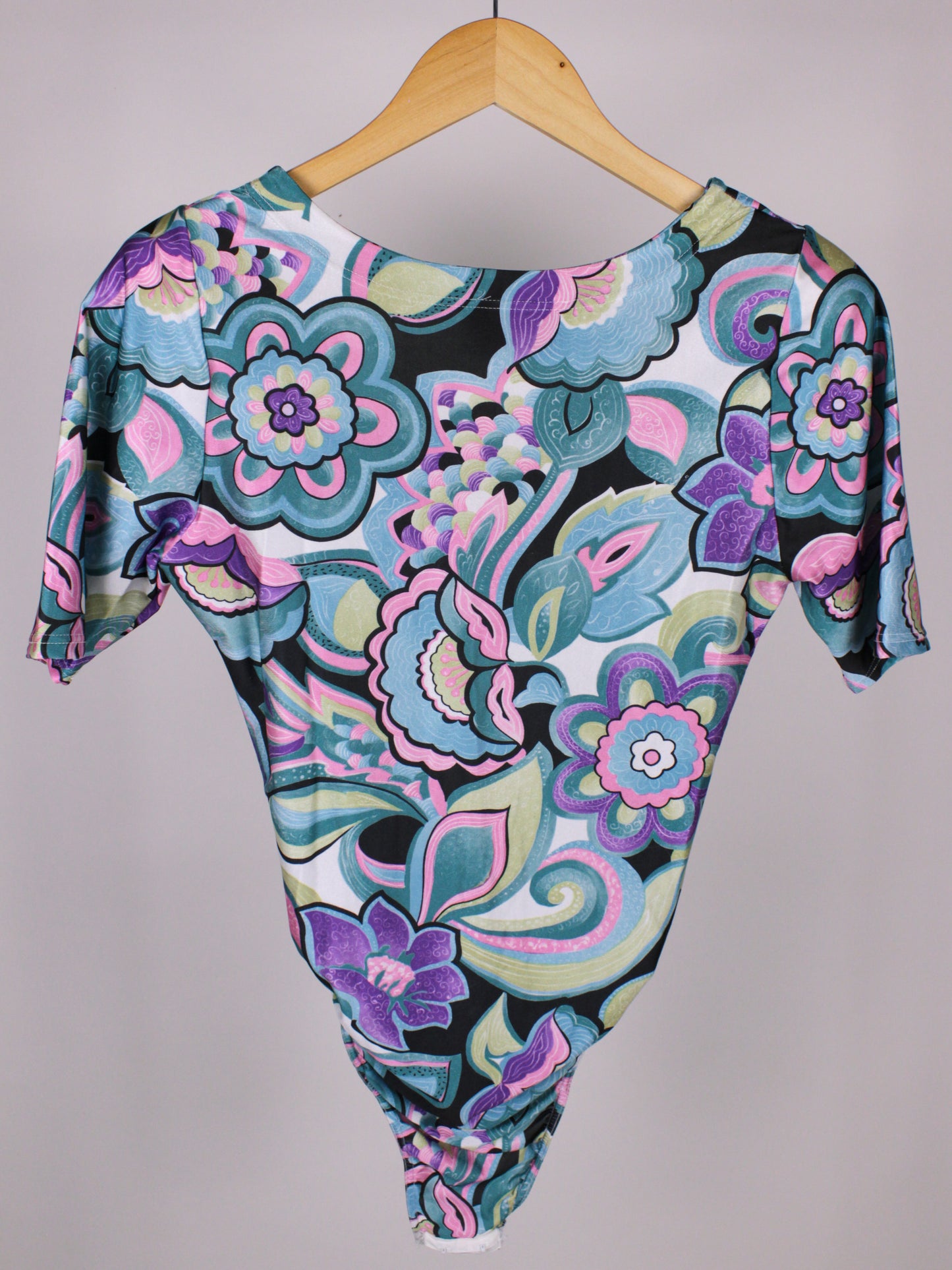 Body vintage fantasia floreale anni '90 – Made in Italy