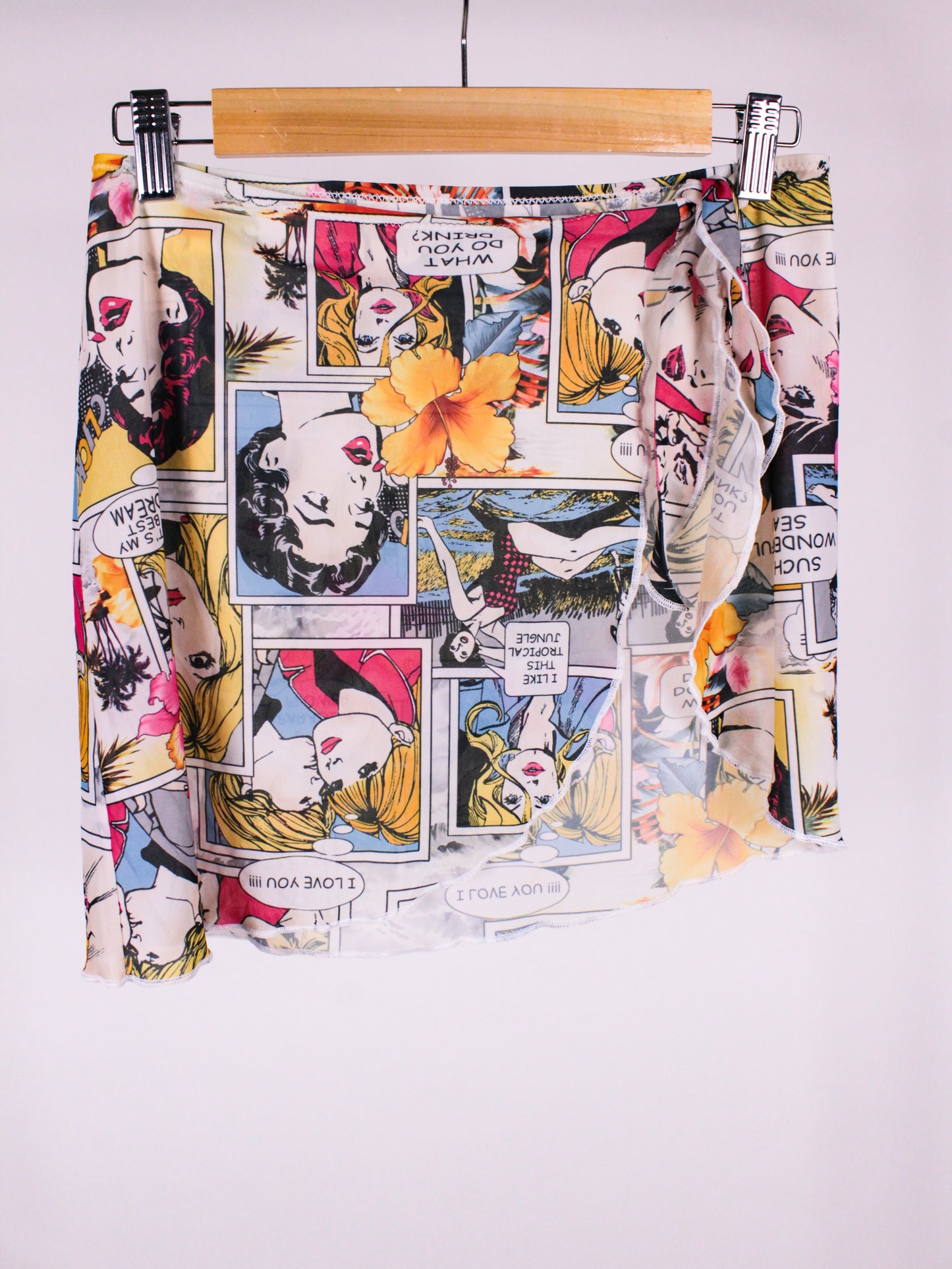 Pareo vintage Made in Italy in Lycra fantasia pop art – Y2K