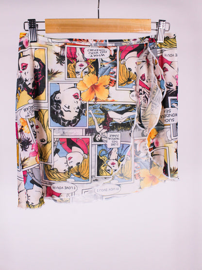 Pareo vintage Made in Italy in Lycra fantasia pop art – Y2K