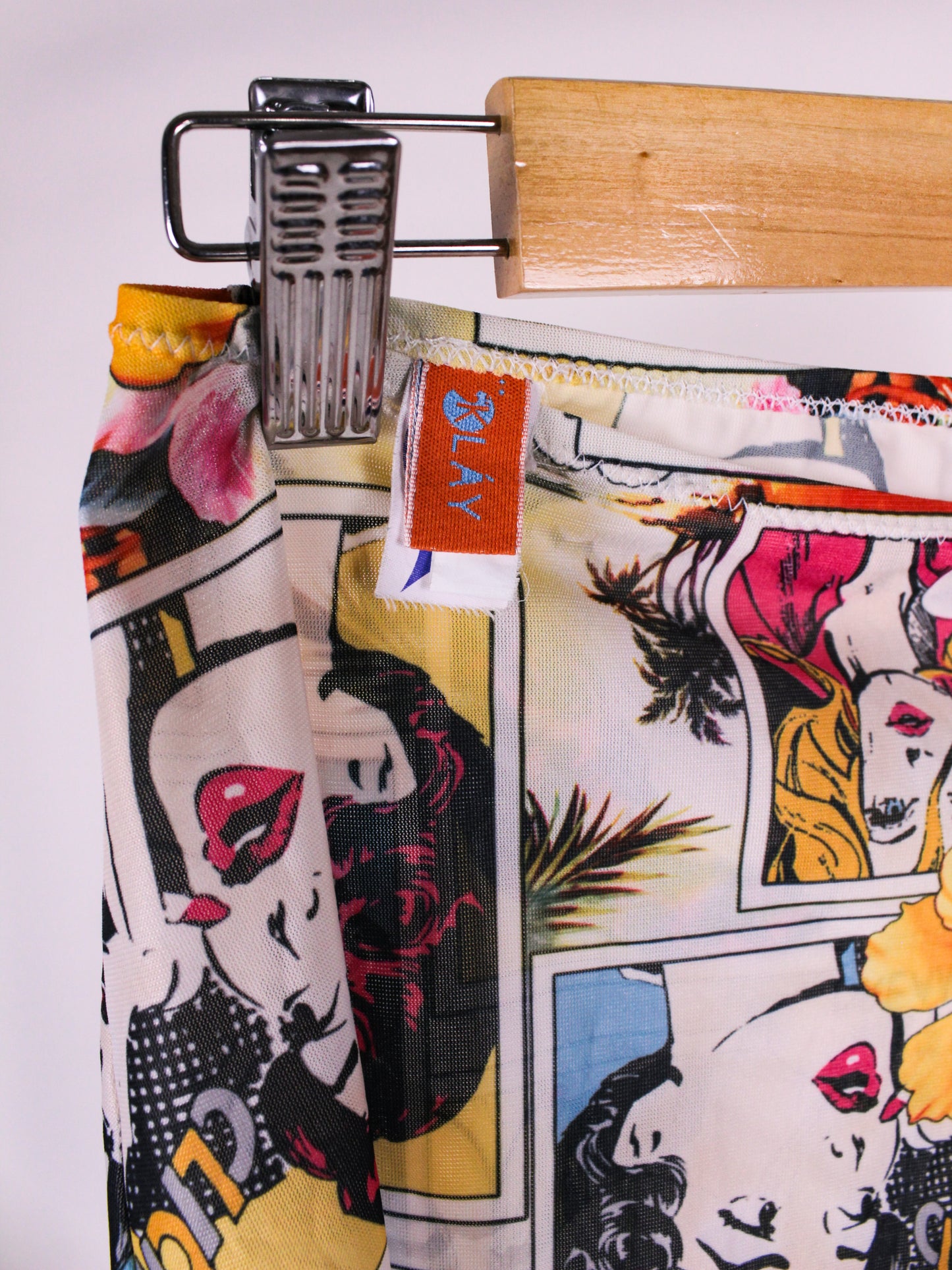 Pareo vintage Made in Italy in Lycra fantasia pop art – Y2K