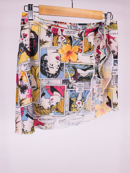 Pareo vintage Made in Italy in Lycra fantasia pop art – Y2K