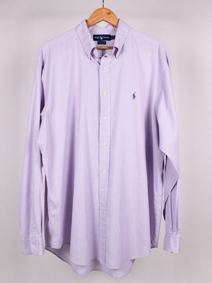 Ralph Lauren Yarmouth – Camicia Oxford a righe lilla | Vintage