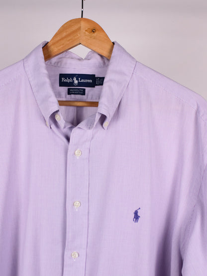 Ralph Lauren Yarmouth – Camicia Oxford a righe lilla | Vintage