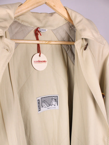 Trench impermeabile vintage beige - Made in Italy