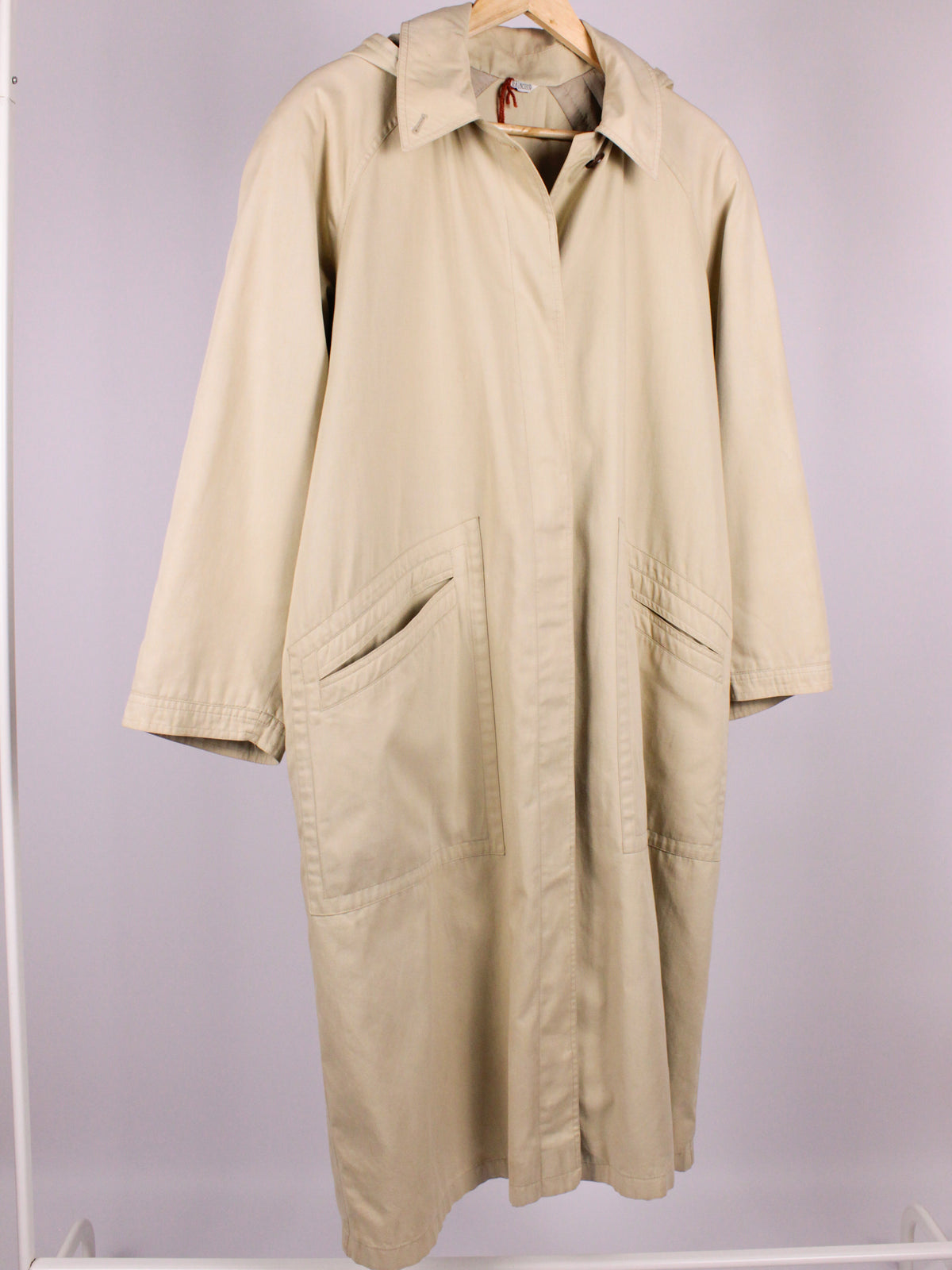Trench impermeabile vintage beige - Made in Italy