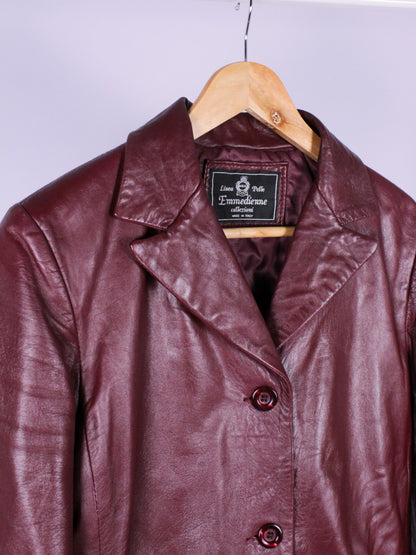 Trench Vintage in Vera Pelle Bordeaux – Made in Italy