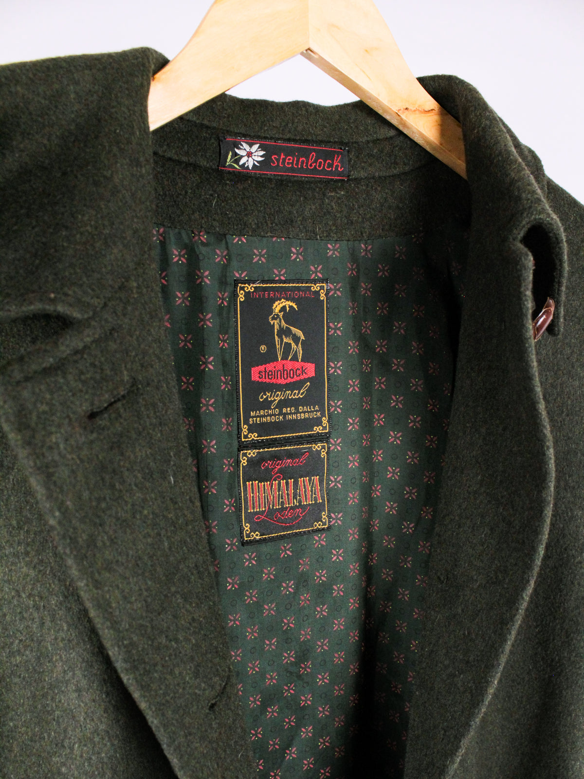 Cappotto Loden Vintage Steinbock verde - Original Himalaya