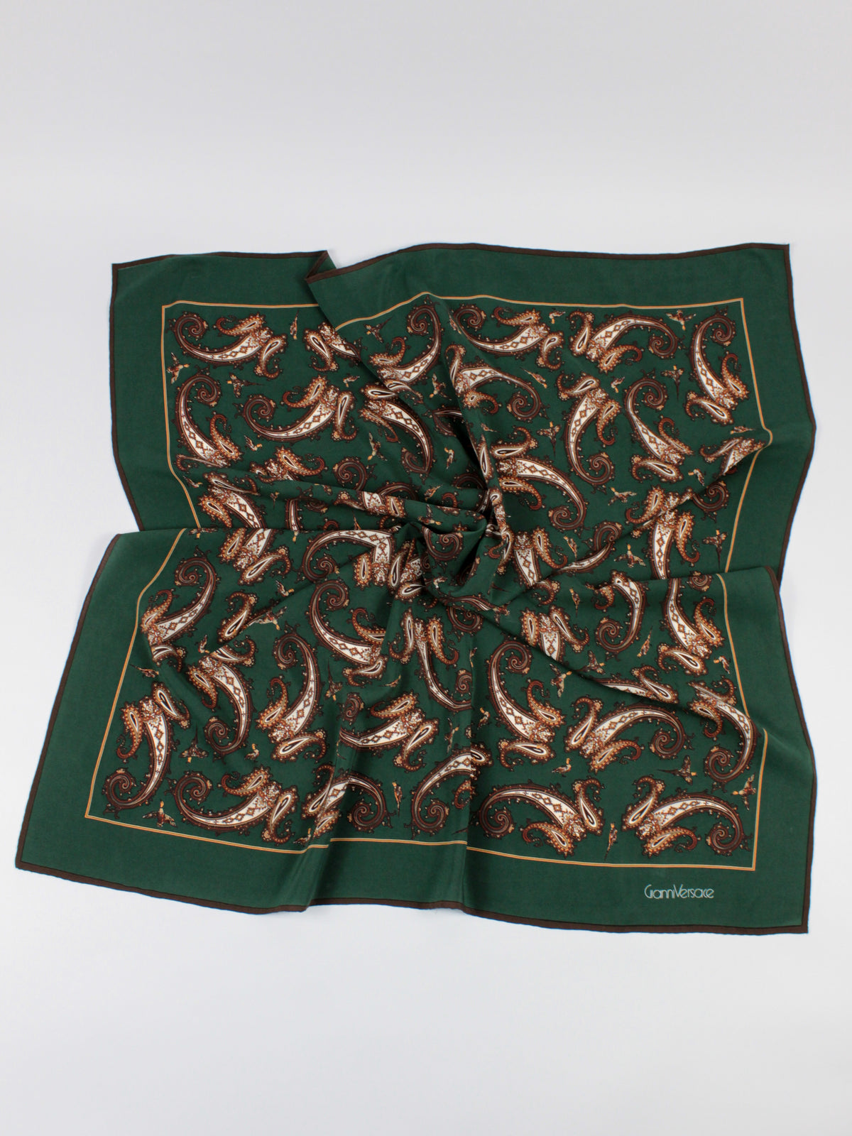 Foulard vintage Gianni Versace – Paisley verde bosco