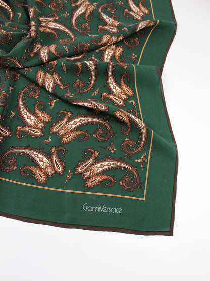 Foulard vintage Gianni Versace – Paisley verde bosco