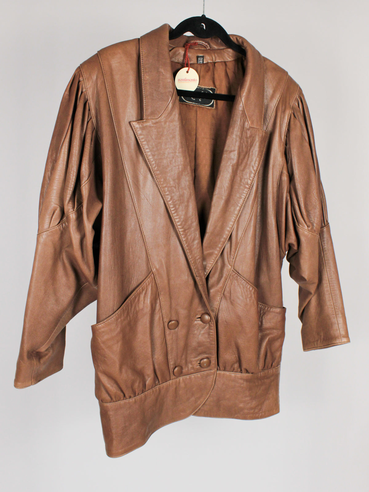 Giacca vintage in vera pelle marrone – Randy’s