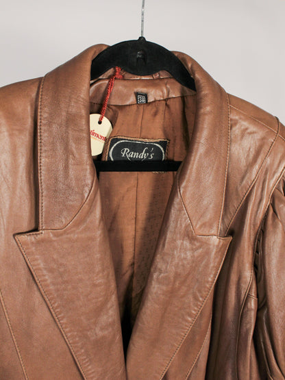 Giacca vintage in vera pelle marrone – Randy’s