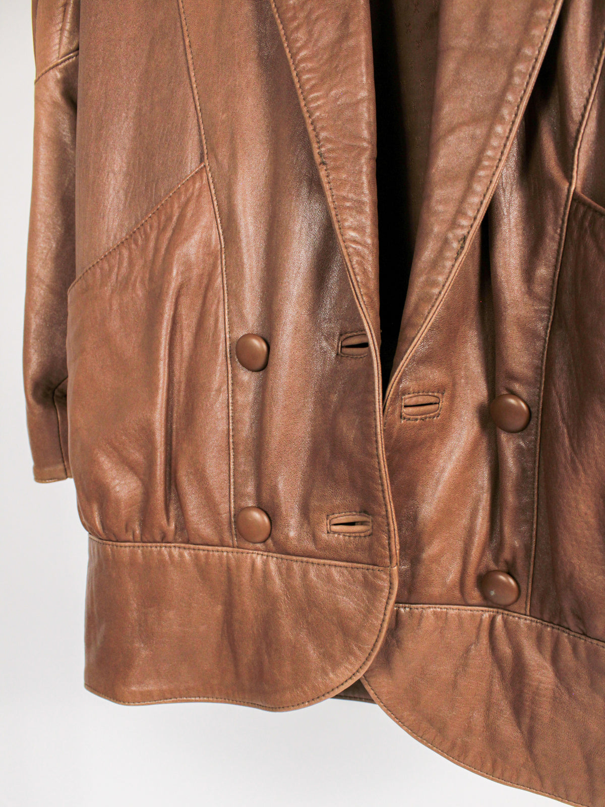 Giacca vintage in vera pelle marrone – Randy’s