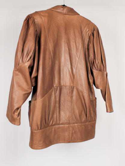 Giacca vintage in vera pelle marrone – Randy’s