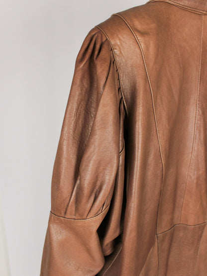 Giacca vintage in vera pelle marrone – Randy’s