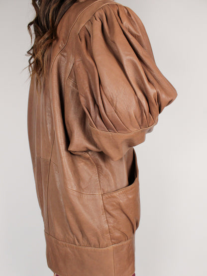 Giacca vintage in vera pelle marrone – Randy’s
