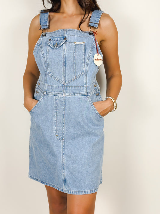 Salopette Gonna Vintage PHARD in Denim Chiaro – Jeans Anni ’90/2000