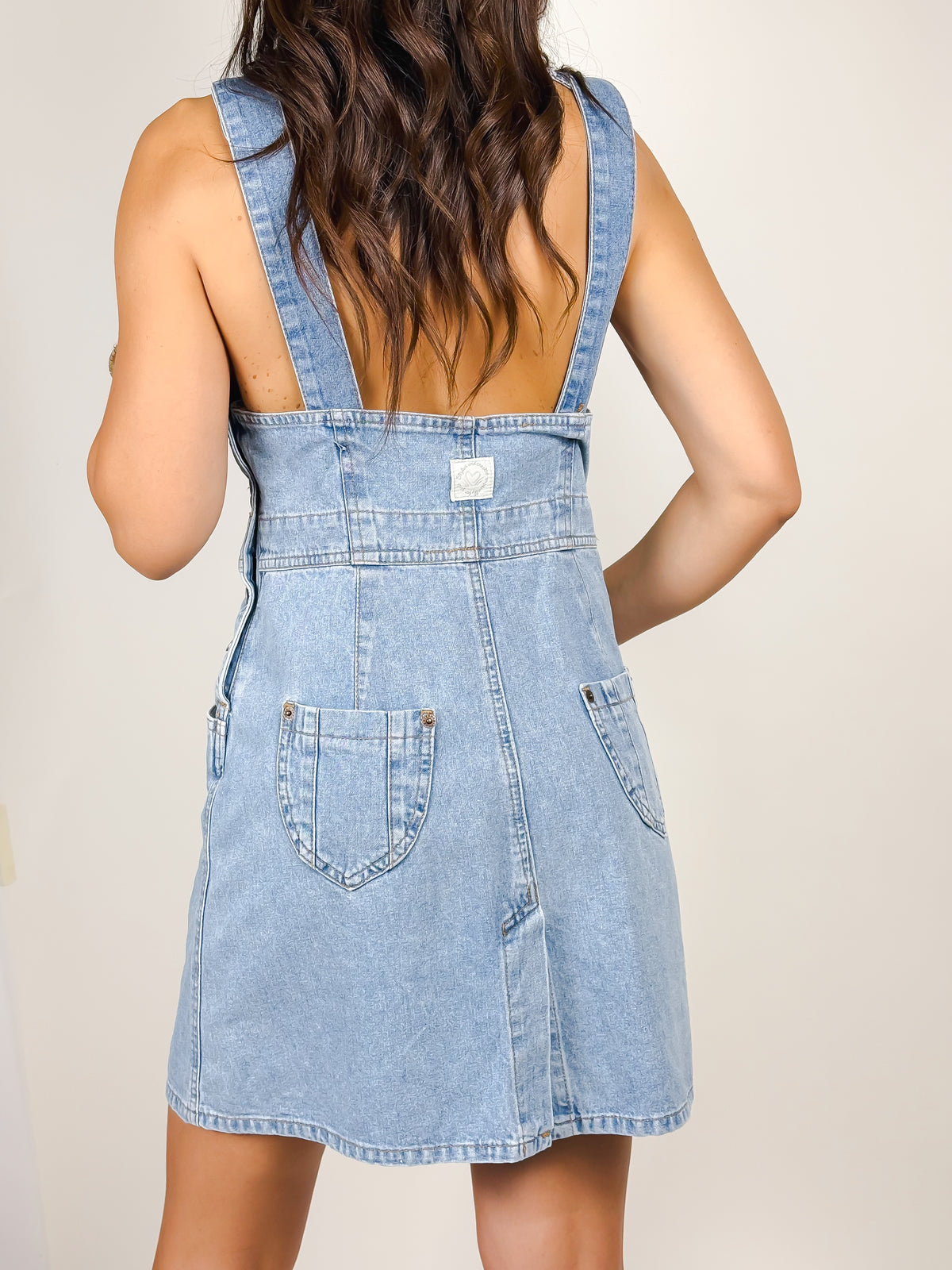 Salopette Gonna Vintage PHARD in Denim Chiaro – Jeans Anni ’90/2000