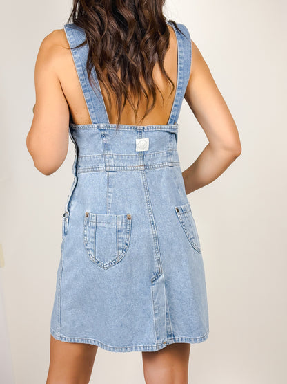Salopette Gonna Vintage PHARD in Denim Chiaro – Jeans Anni ’90/2000