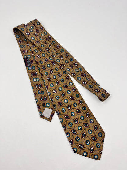 Cravatta Aquascutum Vintage Seta 100% Geometrica Made in Italy