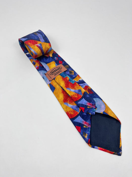 Cravatta Missoni Vintage Seta 100% Multicolor Made in Italy