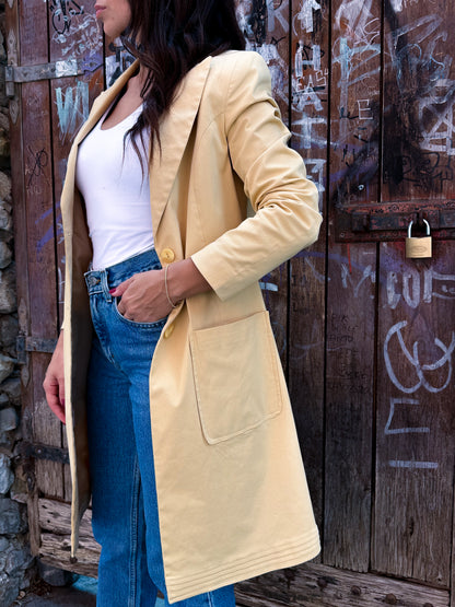 Trench vintage giallo pastello - Anni '90