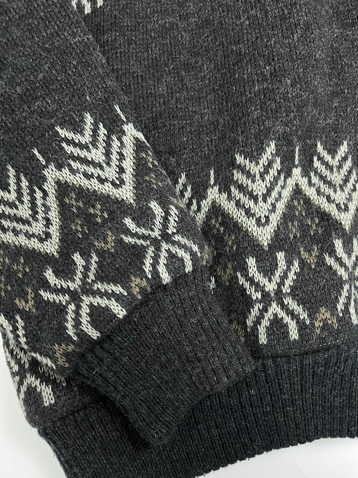 Cardigan Vintage Uomo Grigio Acrilico e Lana Made in Italy