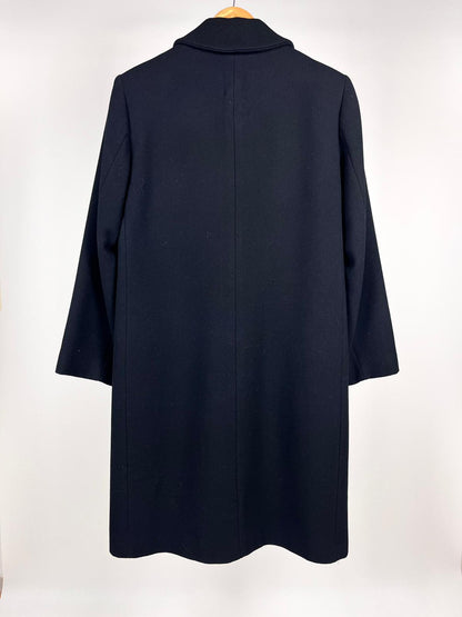 Cappotto Nero Lungo Donna Lana Vintage Made in Italy