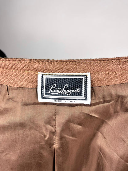 Giacca Vintage Luisa Spagnoli Lana Marrone Anni '80 Made in Italy
