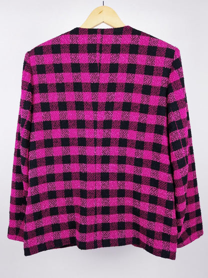 Giacca Vintage a Quadri Misto Lana Anni '90 Made in Italy