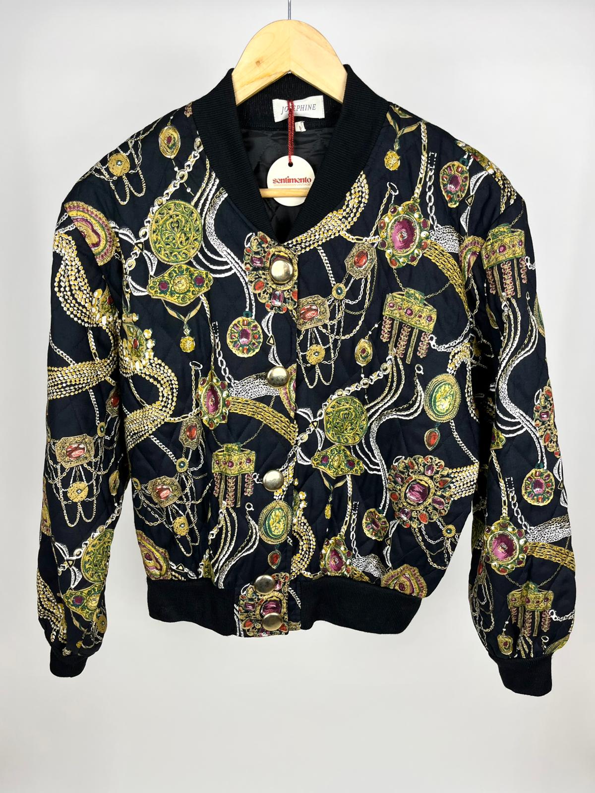 Giubbotto Trapuntato Vintage Donna Fantasia Gioiello Anni '80/'90