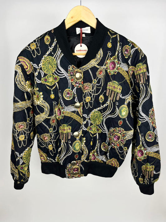 Giubbotto Trapuntato Vintage Donna Fantasia Gioiello Anni '80/'90