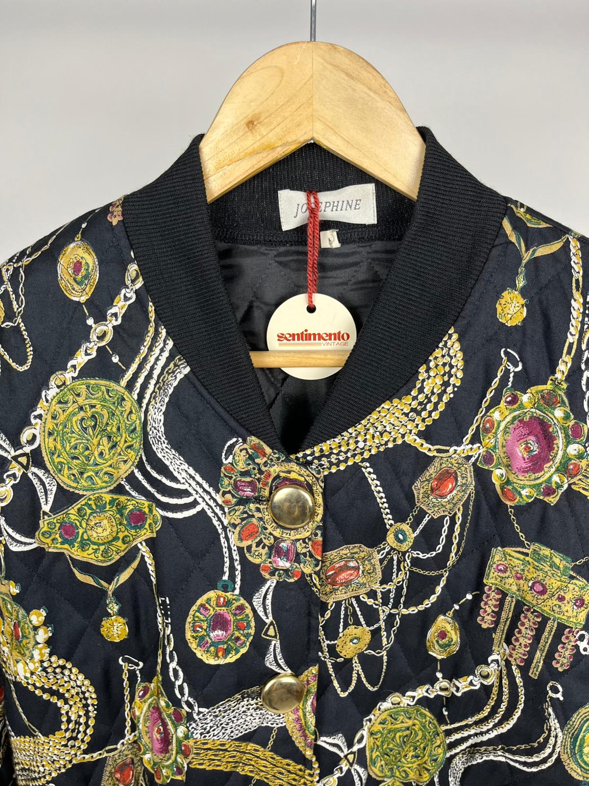 Giubbotto Trapuntato Vintage Donna Fantasia Gioiello Anni '80/'90