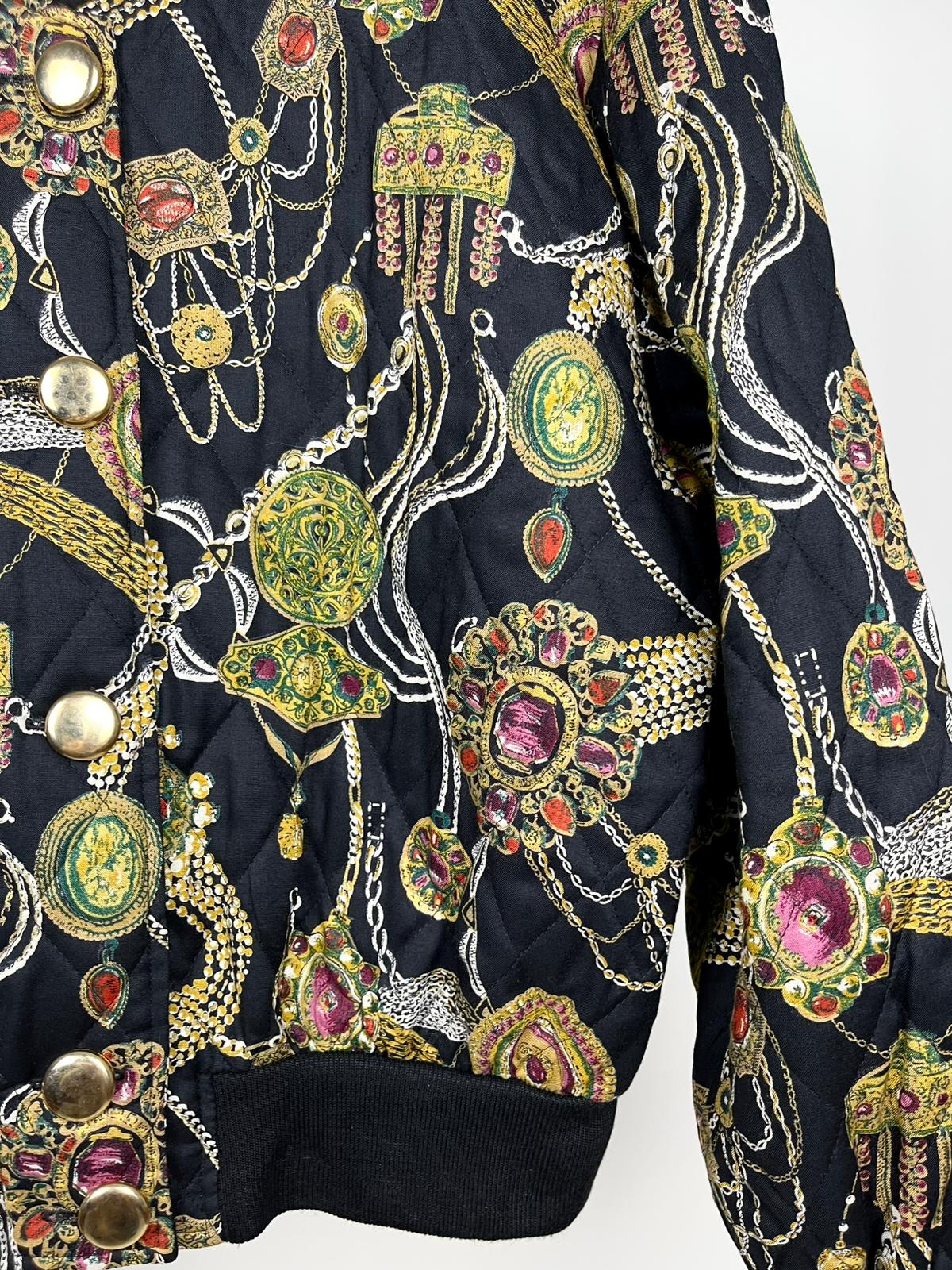 Giubbotto Trapuntato Vintage Donna Fantasia Gioiello Anni '80/'90