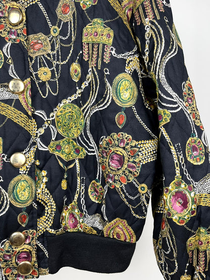 Giubbotto Trapuntato Vintage Donna Fantasia Gioiello Anni '80/'90