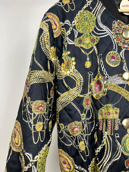 Giubbotto Trapuntato Vintage Donna Fantasia Gioiello Anni '80/'90