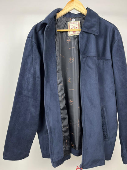 Giubbotto Vintage Blu Scamosciato Uomo Made in Italy