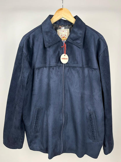Giubbotto Vintage Blu Scamosciato Uomo Made in Italy