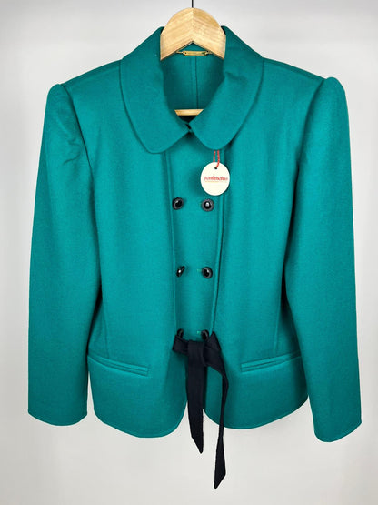 Giacca Vintage Renato Balestra Verde Smeraldo Anni '80